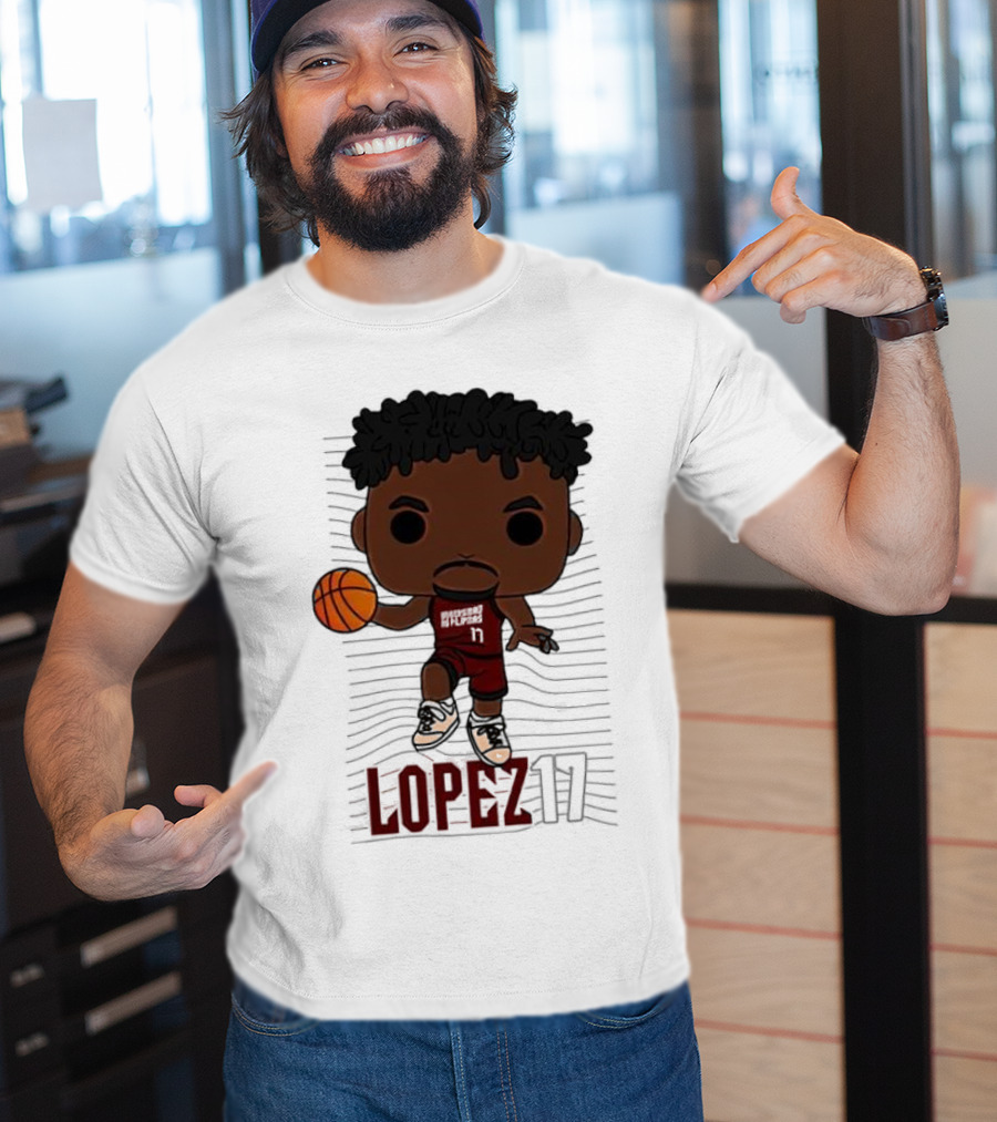 Lopez 17 Basketball Chibi Dribble T-Shirt