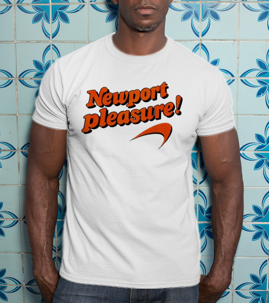 Newport Pleasure Iconic Orange Curve T-Shirt