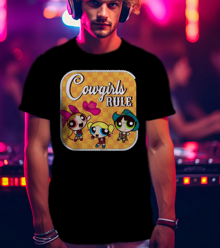Cowgirls Rule Powerpuff Girls Western T-Shirt