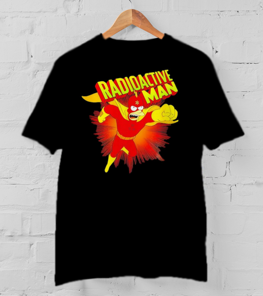 The Simpsons Radioactive Man Superhero Burst Action T-Shirt