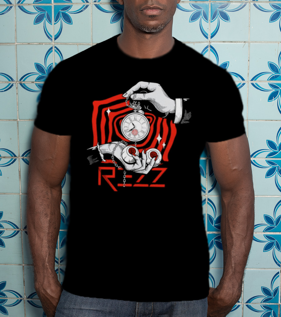 Rezz Hypnotic Timepiece Artwork With Pocket Watch And Optical Illusion T-Shirt