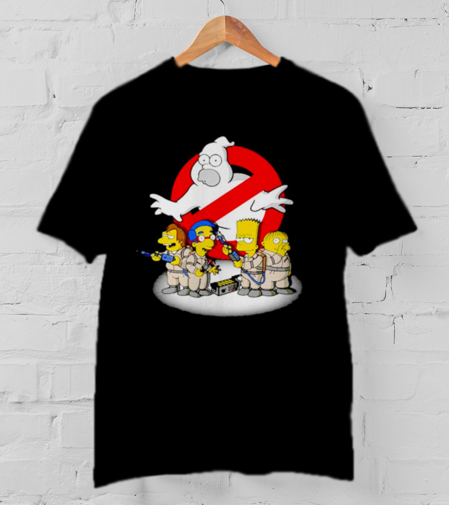The Simpsons Bart And Friends Ghostbusters Crossover Homer No-Ghost T-Shirt