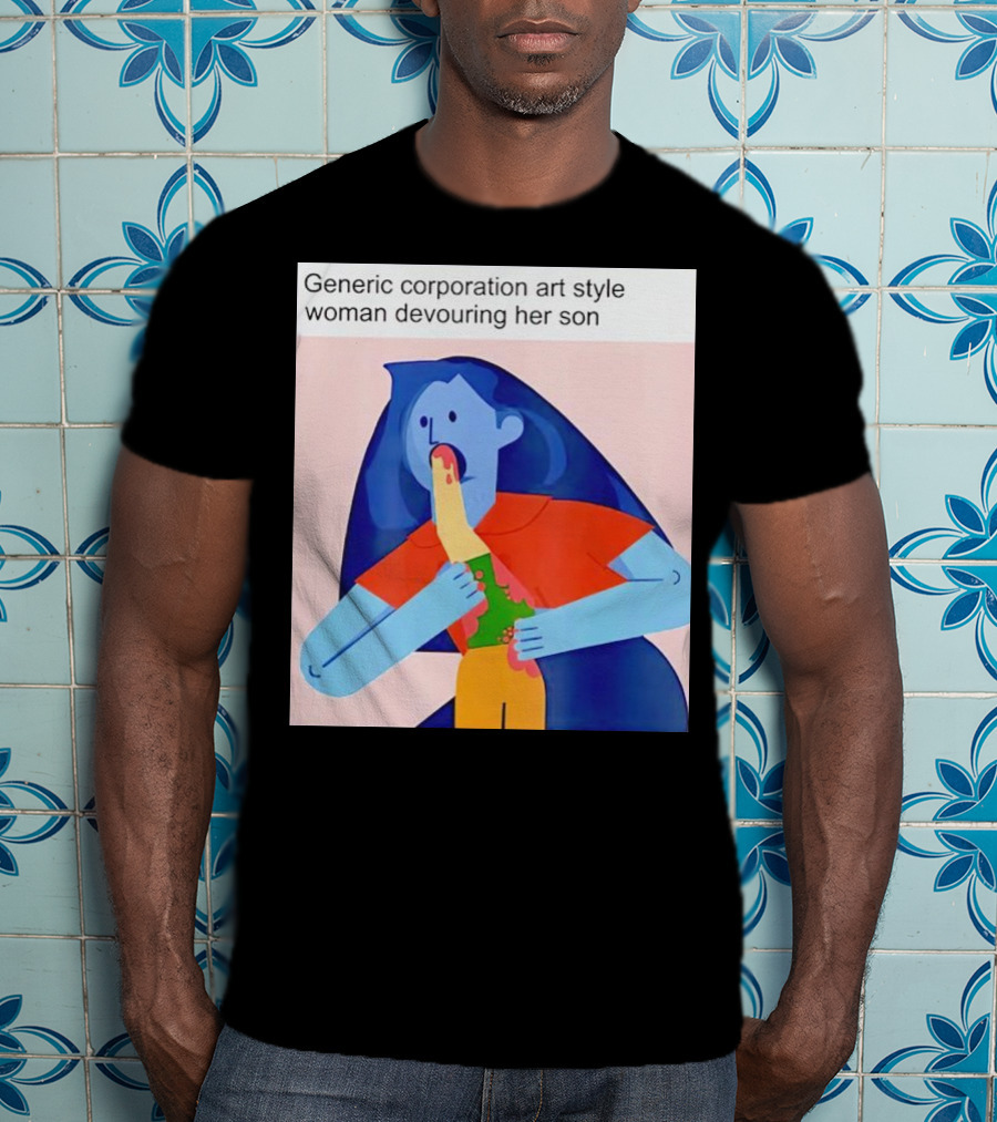 Generic Corporation Art Style Woman Devouring Her Son T-Shirt