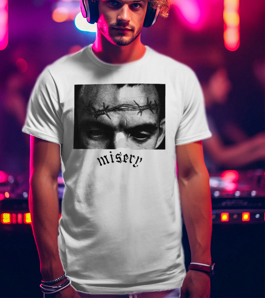 Misery Barbed Wire Forehead Face T-Shirt