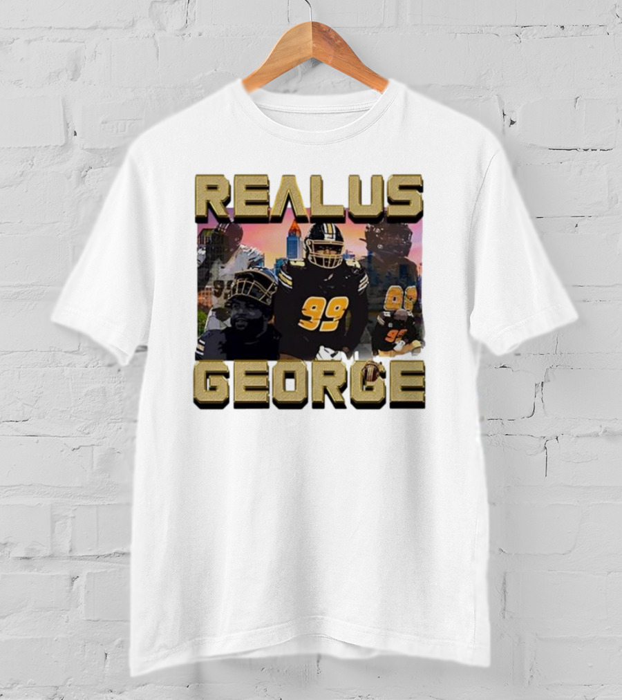 Realus George 99 Football Player Urban Skyline T-Shirt