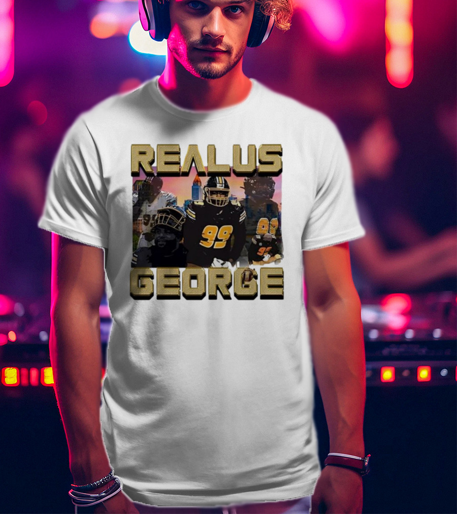Realus George 99 Football Player Urban Skyline T-Shirt