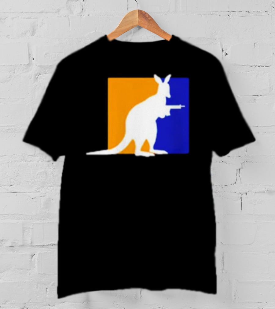 Thunder Down Under Kangaroo With Gun Australia T-Shirt