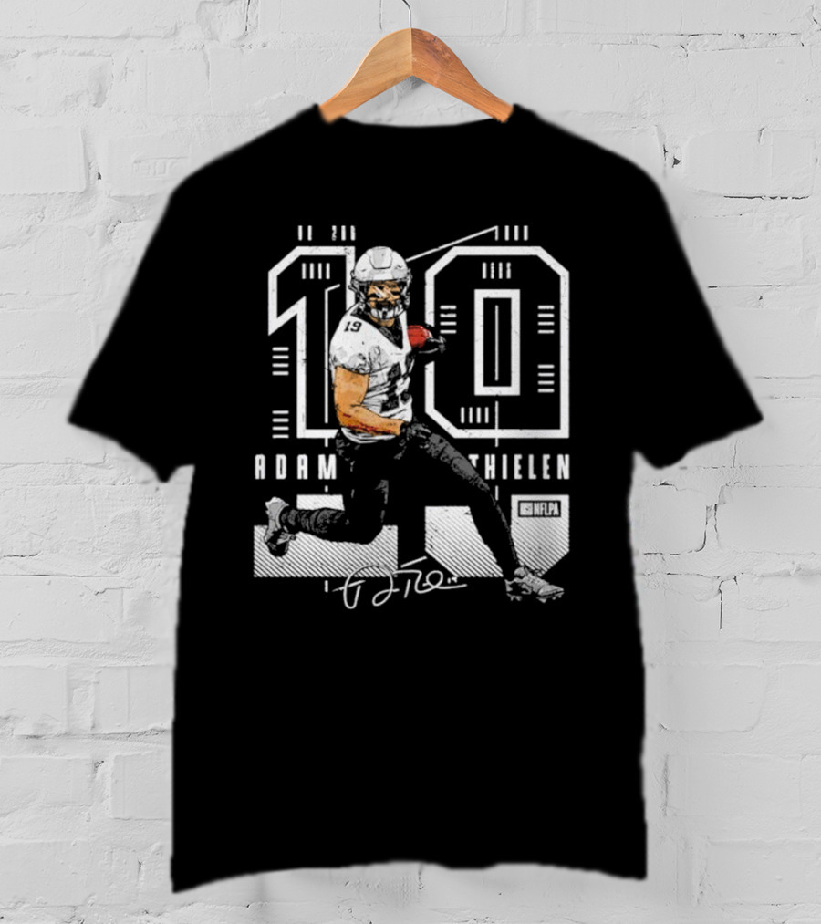 Adam Thielen Number 19 Carolina NFLPA Football Future T-Shirt