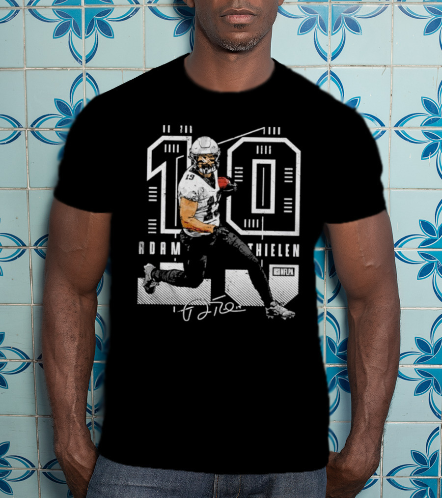 Adam Thielen Number 19 Carolina NFLPA Football Future T-Shirt