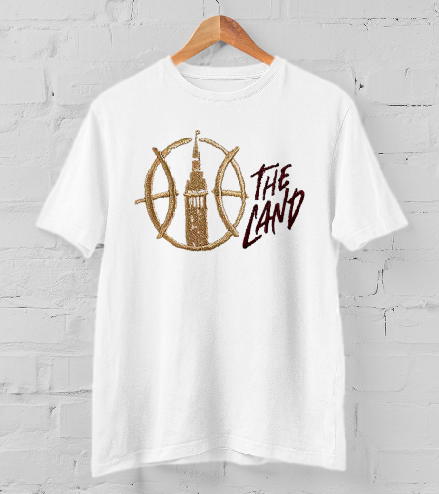 The Land Cleveland Script With Tower And Circle Elements T-Shirt