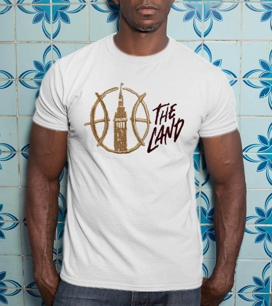 The Land Cleveland Script With Tower And Circle Elements T-Shirt