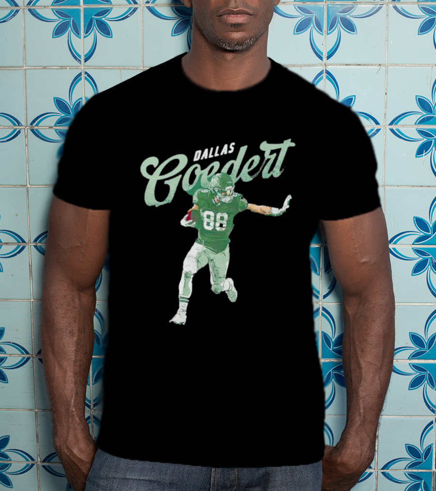 Dallas Goedert Philadelphia Eagles Football Player 88 Action Pose T-Shirt