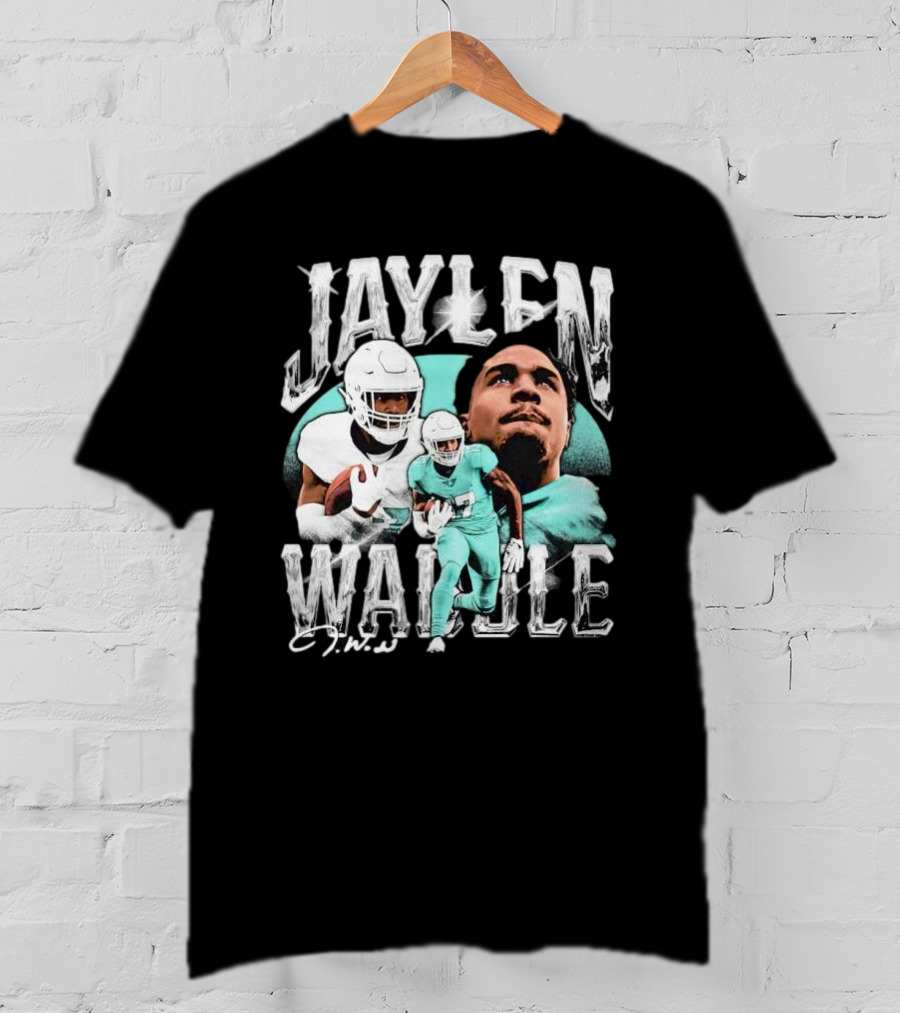 Jaylen Waddle Miami Dolphins Signature J.W T-Shirt