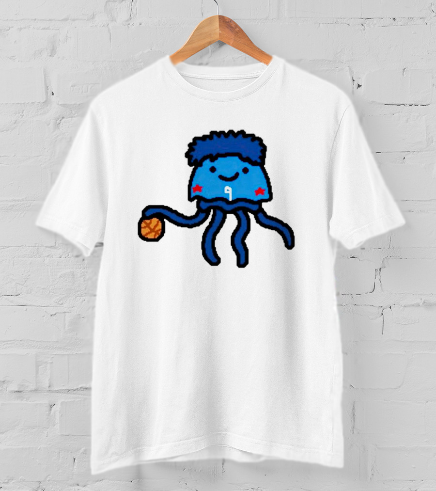 Kelly Oubre Jr Cartoon Jellyfish Basketball Star T-Shirt