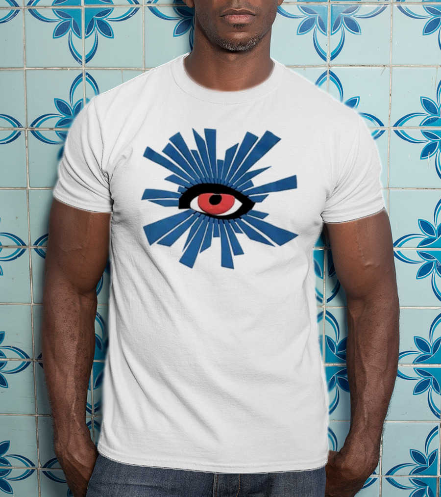 House Of Errors Eye Design With Radiant Blue And Red Iconic Elements T-Shirt
