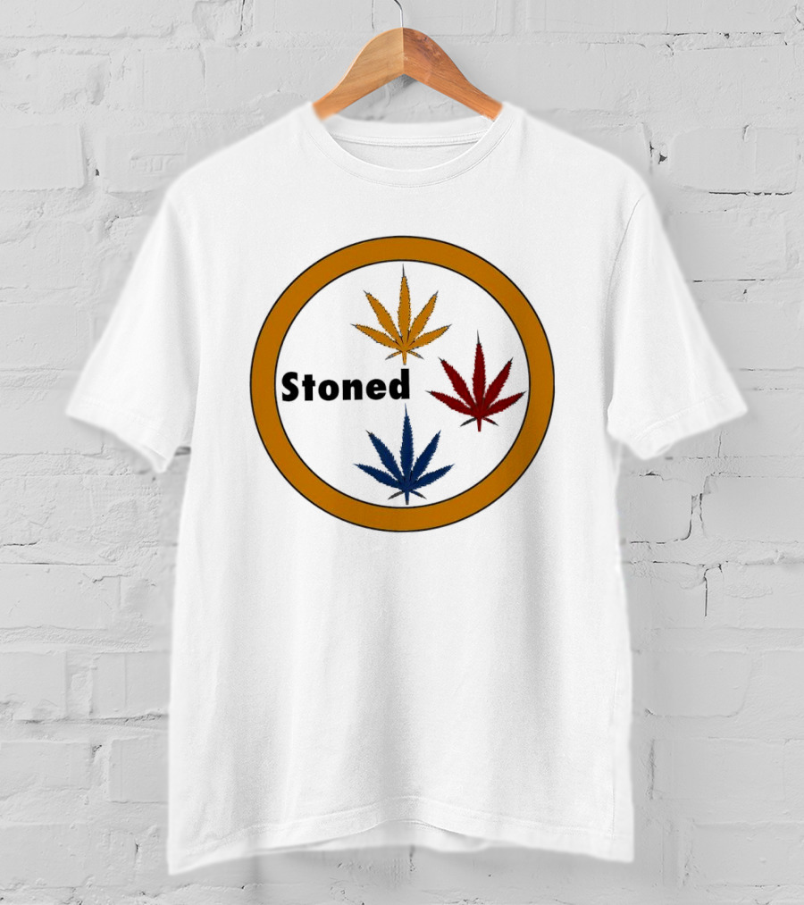 Pittsburgh Steelers Stoned Marijuana Leaf T-Shirt