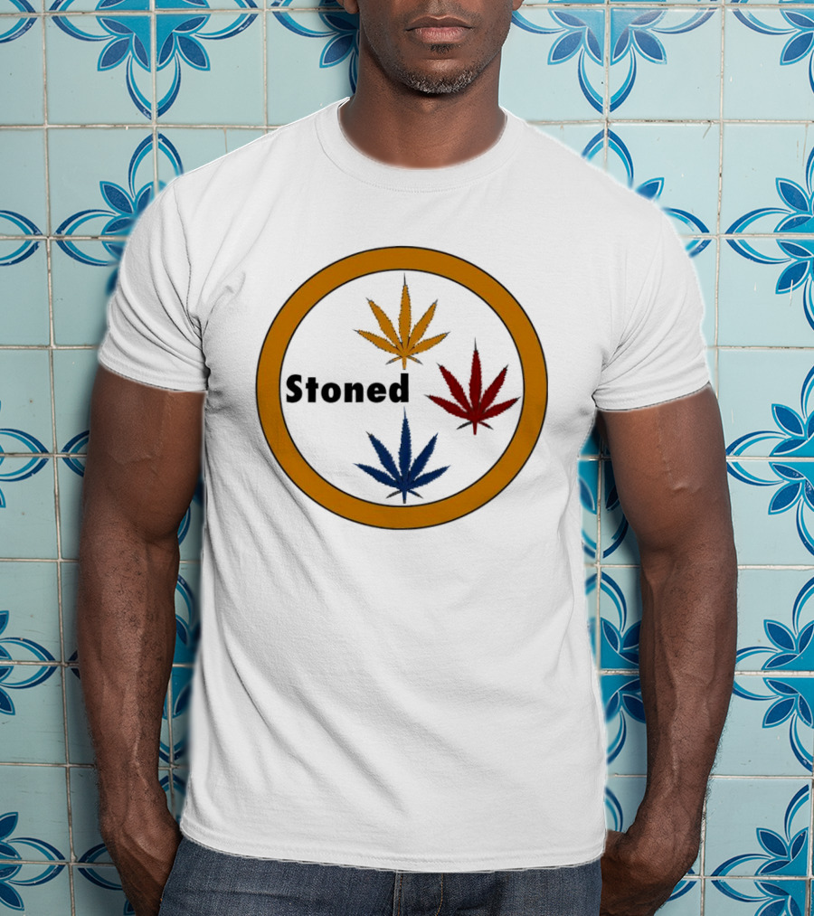 Pittsburgh Steelers Stoned Marijuana Leaf T-Shirt