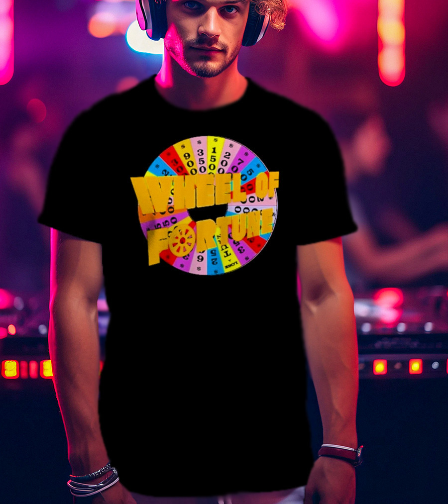 Wheel Of Fortune Classic TV Show Logo Colorful Prize Wheel T-Shirt