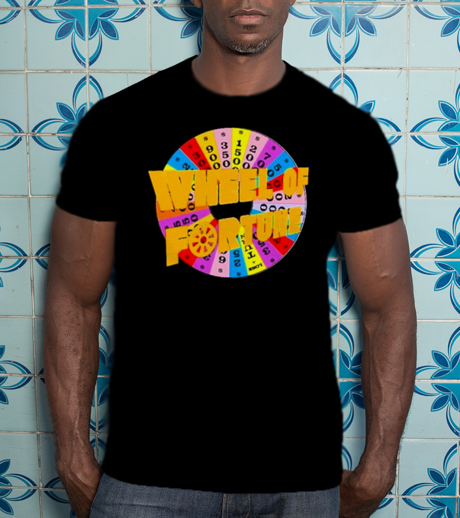 Wheel Of Fortune Classic TV Show Logo Colorful Prize Wheel T-Shirt