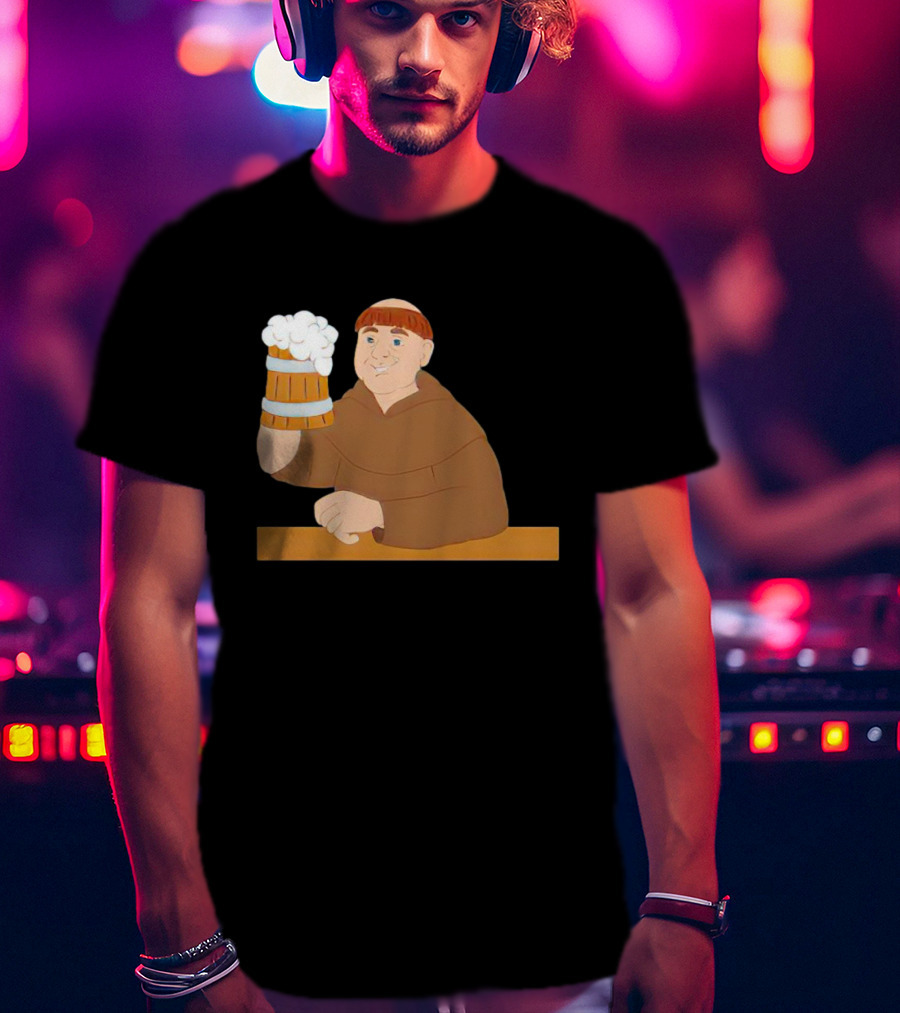 Socktoberfest Monk Raising Beer Mug T-Shirt
