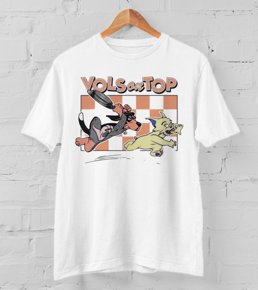 Tennessee Volunteers Vols On Top Checkerboard Chase T-Shirt