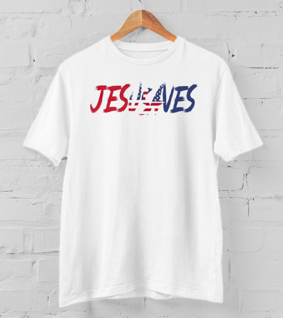 USA Flag Jesus Saves T-Shirt