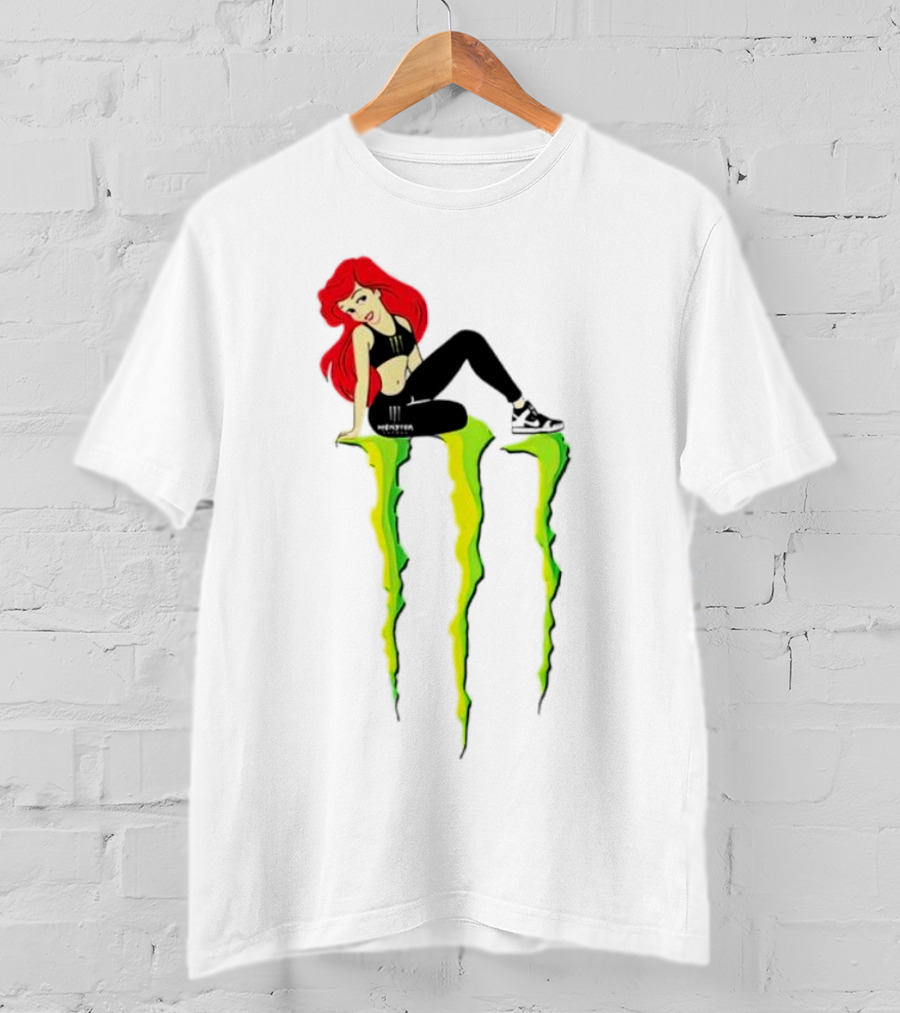 Ariel Monster Energy Logo Crossover T-Shirt