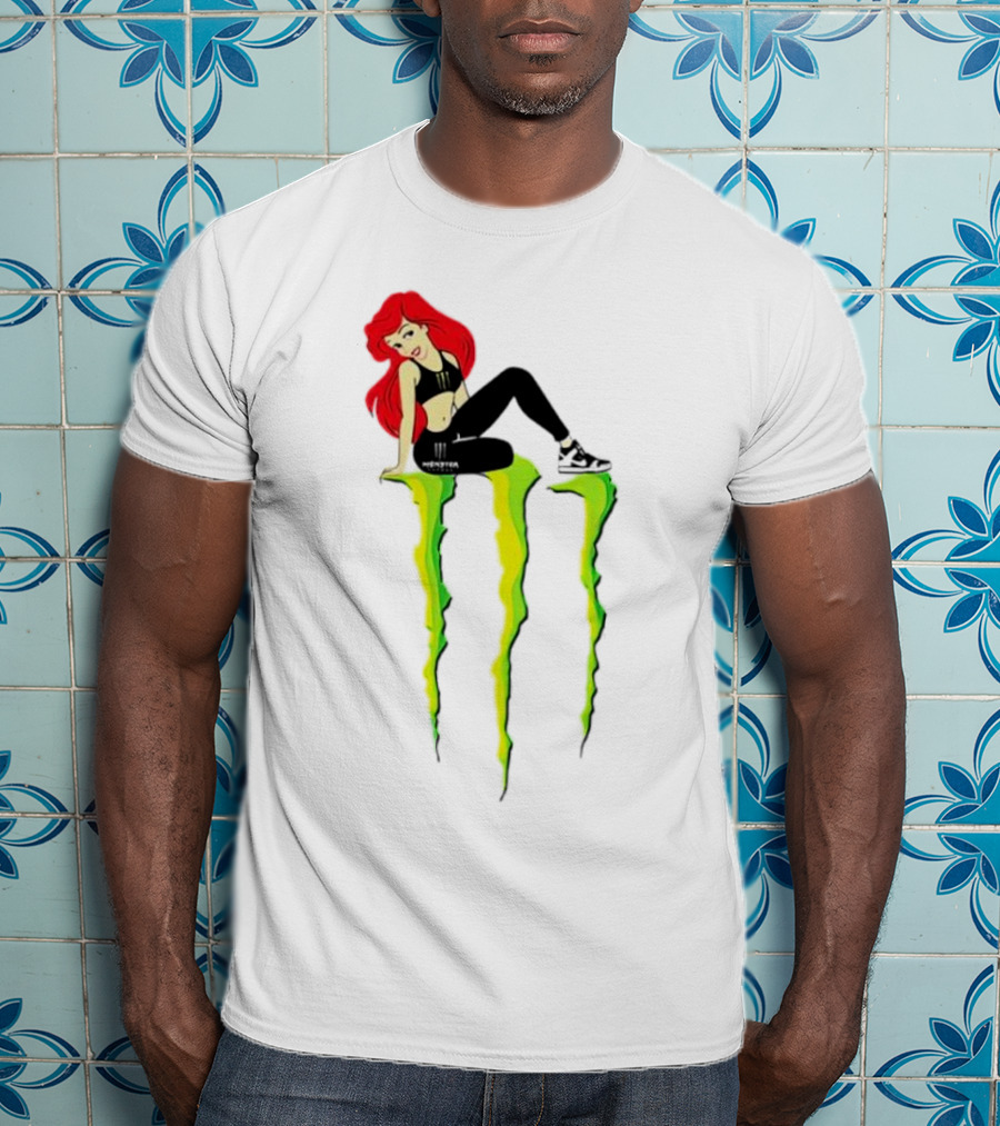 Ariel Monster Energy Logo Crossover T-Shirt