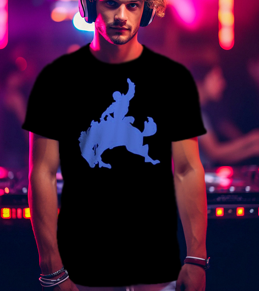 Bad Bunny Bucking Blue Cowboy T-Shirt
