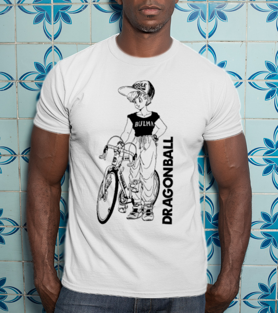 Dragon Ball Bulma With Bike Capsule Corp Hat T-Shirt