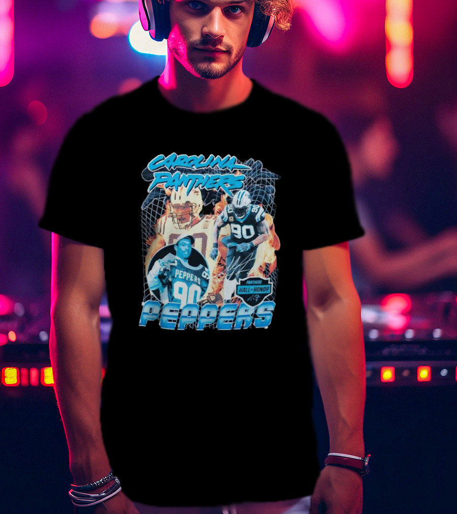 Carolina Panthers Julius Peppers Hall Of Honor 90 T-Shirt