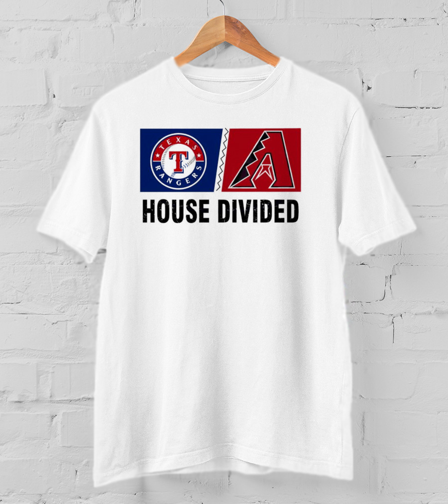 Texas Rangers Arizona Diamondbacks House Divided T-Shirt