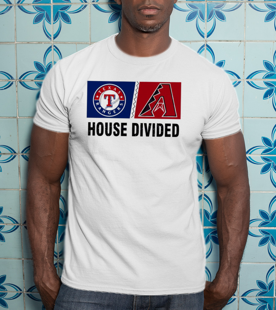 Texas Rangers Arizona Diamondbacks House Divided T-Shirt