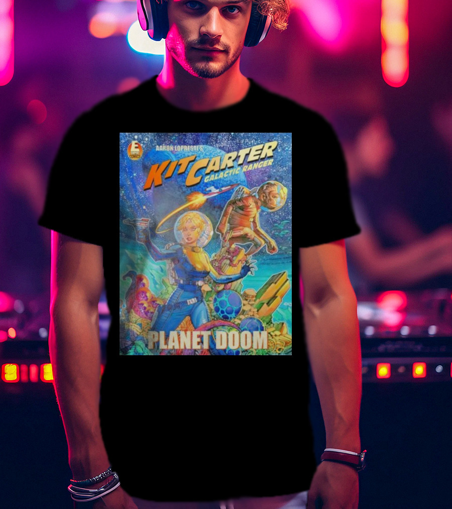 Kit Carter Galactic Ranger Planet Doom Halloween Edition Comic Cover T-Shirt