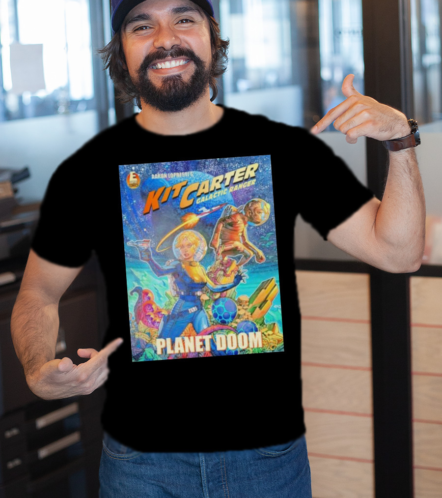 Kit Carter Galactic Ranger Planet Doom Halloween Edition Comic Cover T-Shirt