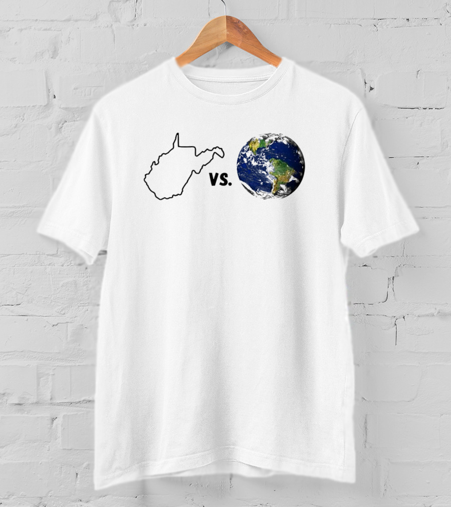 West Virginia Vs. Earth Map Challenge T-Shirt