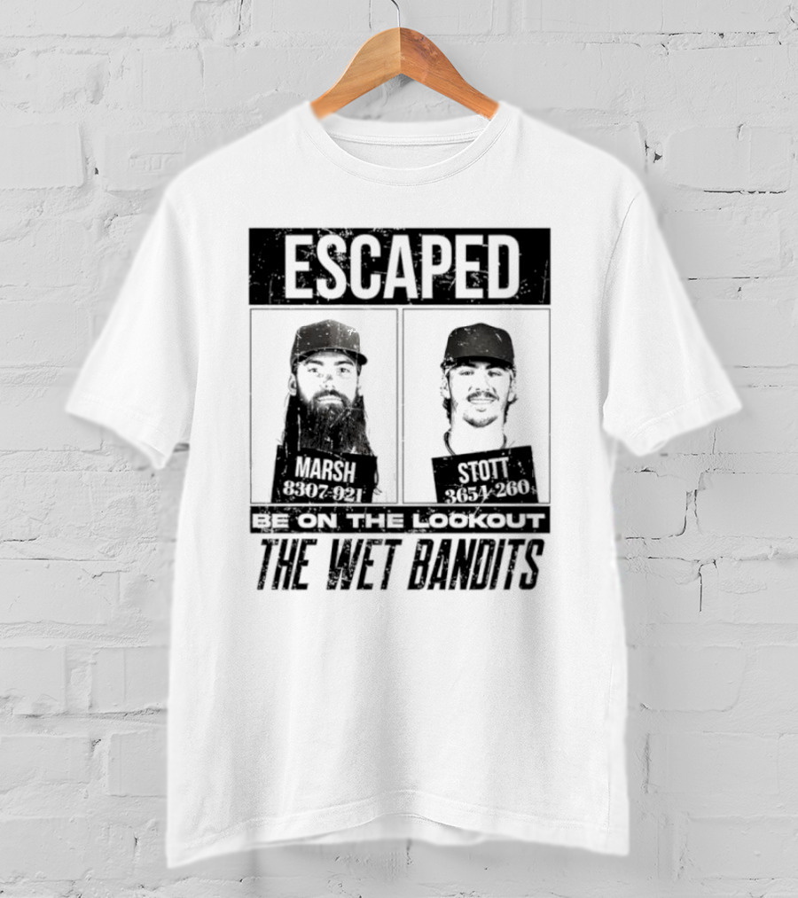 Escaped Be On The Lookout Wet Bandits Marsh Stott T-Shirt