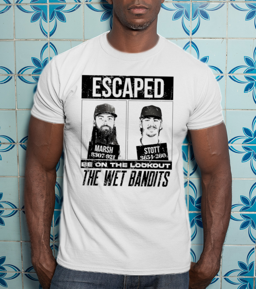 Escaped Be On The Lookout Wet Bandits Marsh Stott T-Shirt