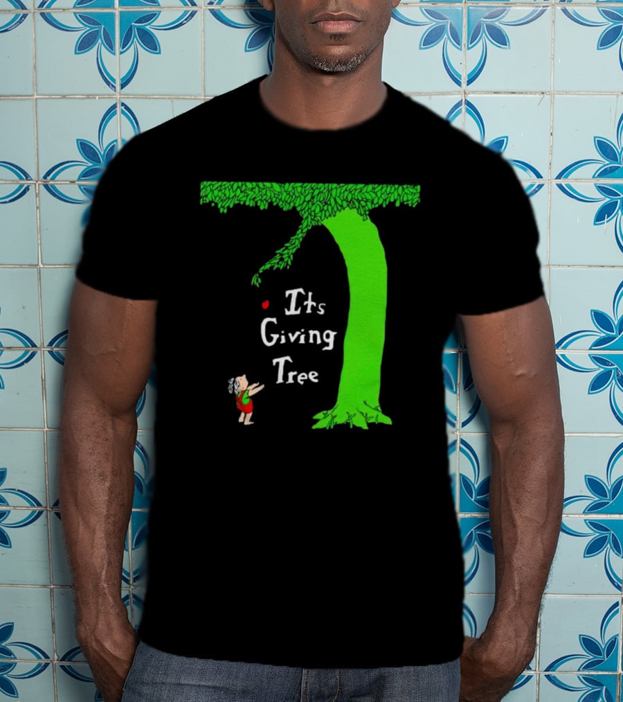 Its Giving Tree With Child And Green Tree T-Shirt
