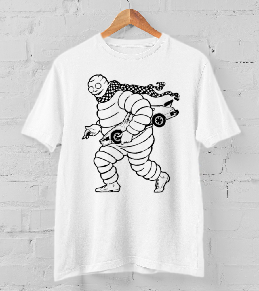 One Hell Of A Town Thief Michelin Man Carrying Car T-Shirt