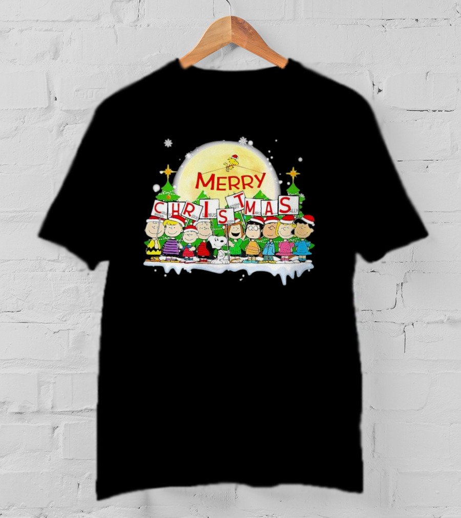 Peanuts Characters Merry Christmas T-Shirt