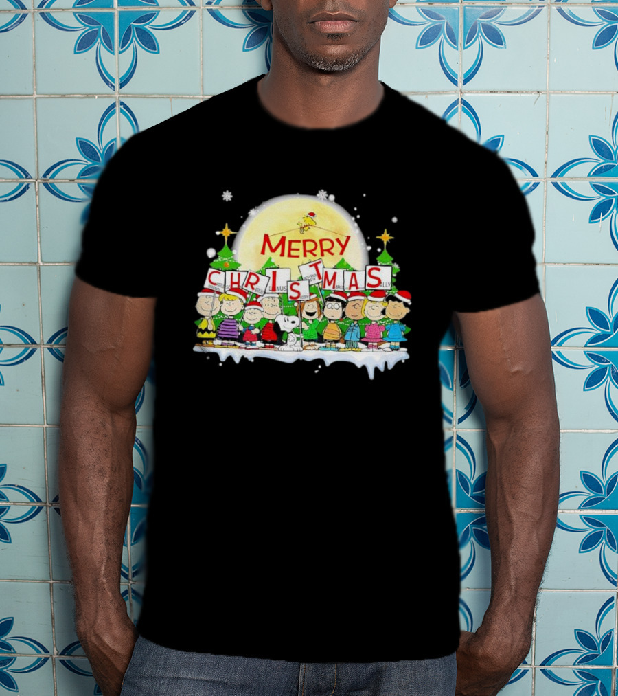 Peanuts Characters Merry Christmas T-Shirt