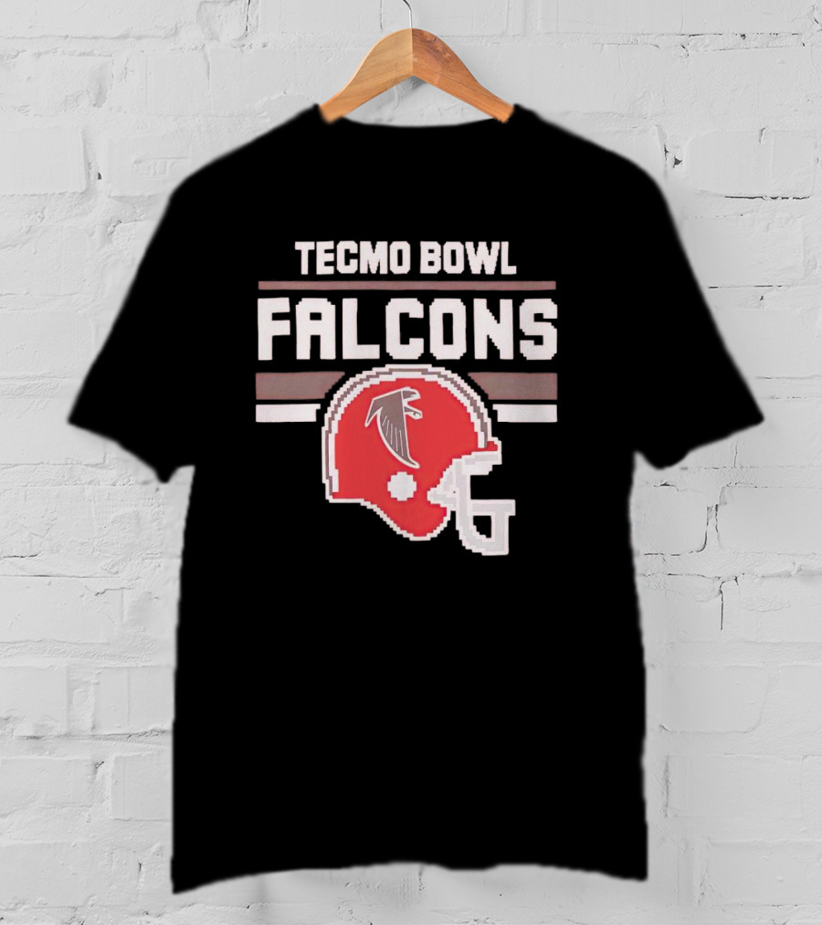 Tecmo Bowl Falcons Helmet Retro Atlanta Football T-Shirt