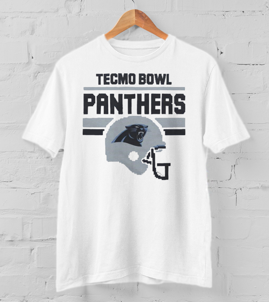 Tecmo Bowl Panthers Carolina Football Helmet T-Shirt