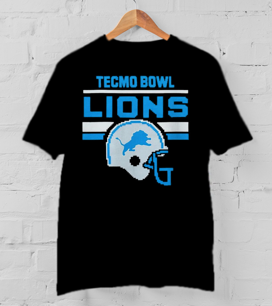 Tecmo Bowl Lions Helmet Detroit T-Shirt