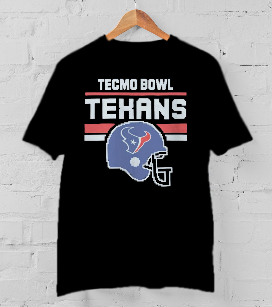 Tecmo Bowl Houston Texans Helmet Retro Video Game T-Shirt