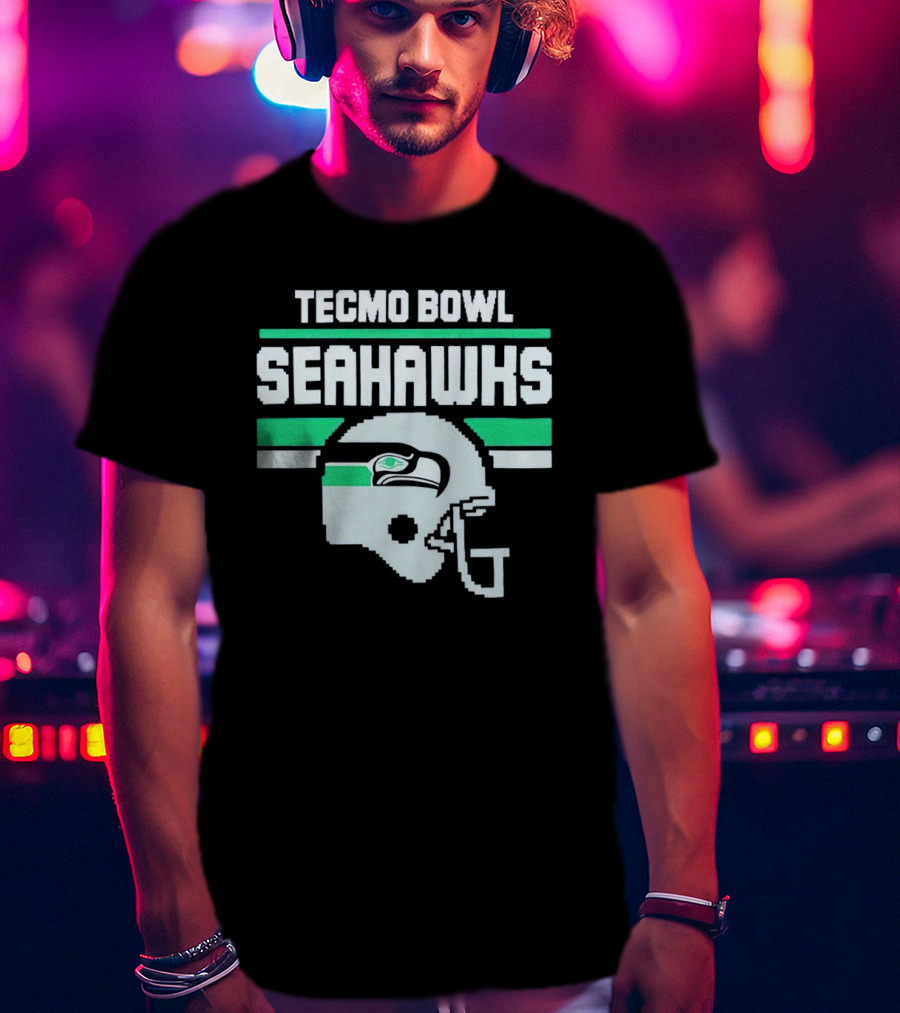 Tecmo Bowl Seattle Seahawks Helmet T-Shirt