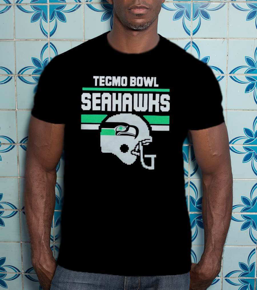 Tecmo Bowl Seattle Seahawks Helmet T-Shirt