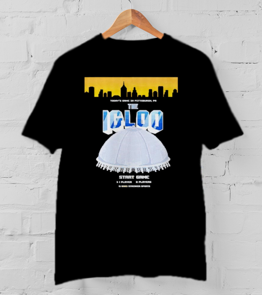 8-Bit Start Game Pittsburgh PA The Igloo Retro Skyline T-Shirt