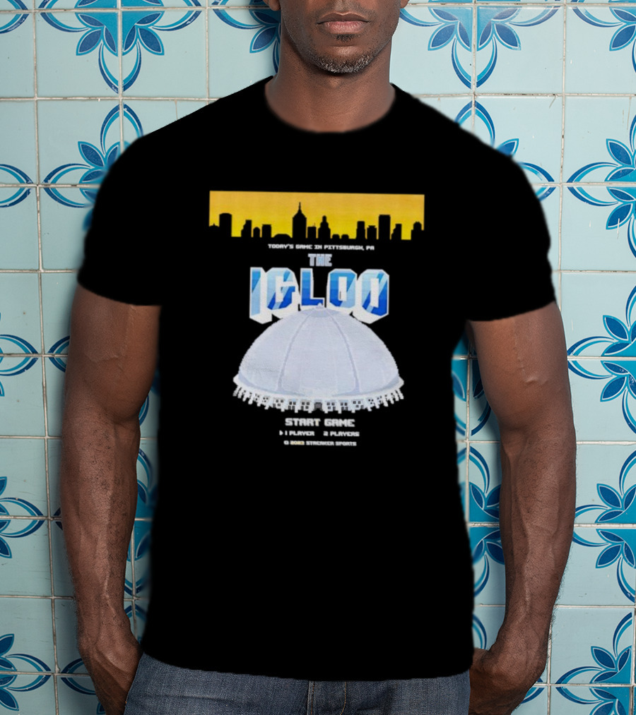 8-Bit Start Game Pittsburgh PA The Igloo Retro Skyline T-Shirt